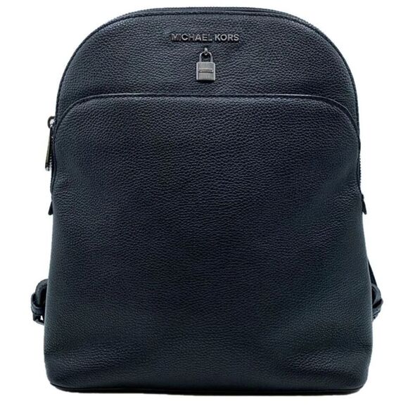 Michael Kors Adele Large Leather Backpack in Midnight
